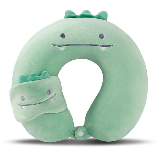 Travel Pillow Kids green dinosaur