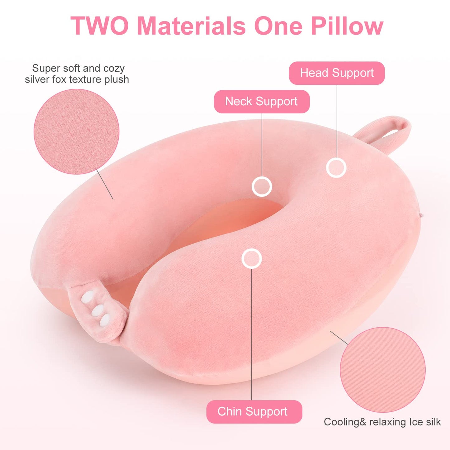 Travel Neck Pillow Pink