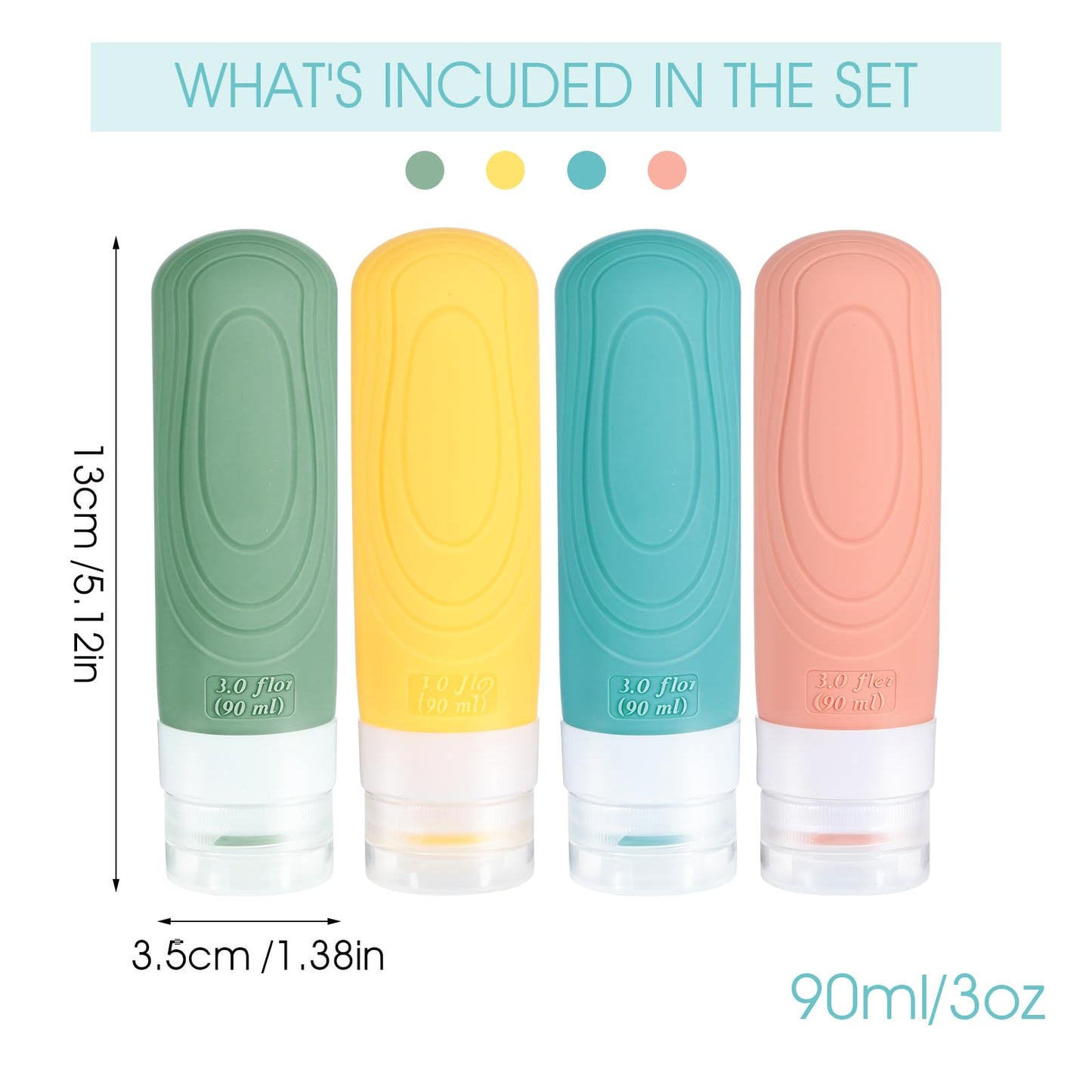 Silicone Travel Bottles Colorful