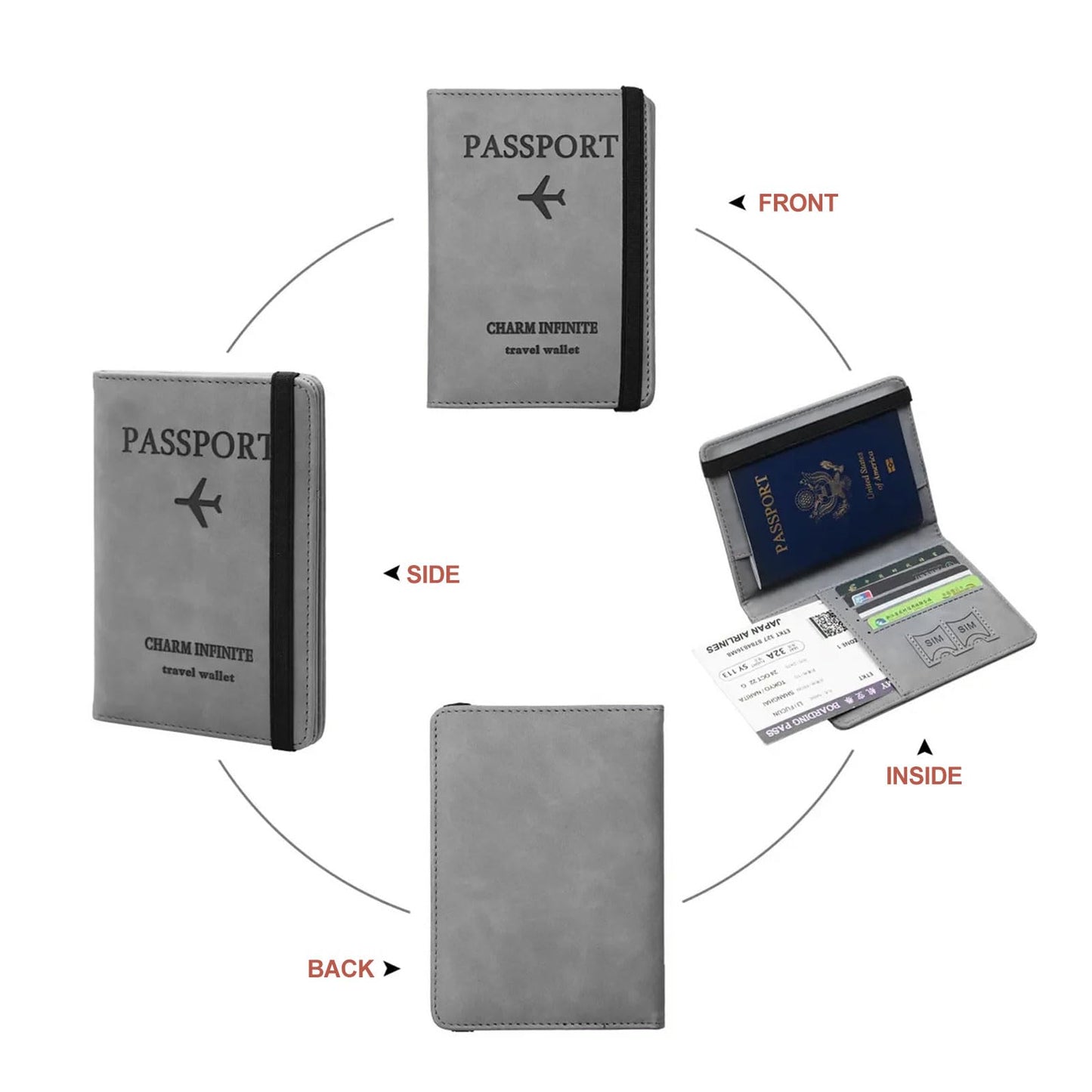 Passport Covers with Multiple Compartments