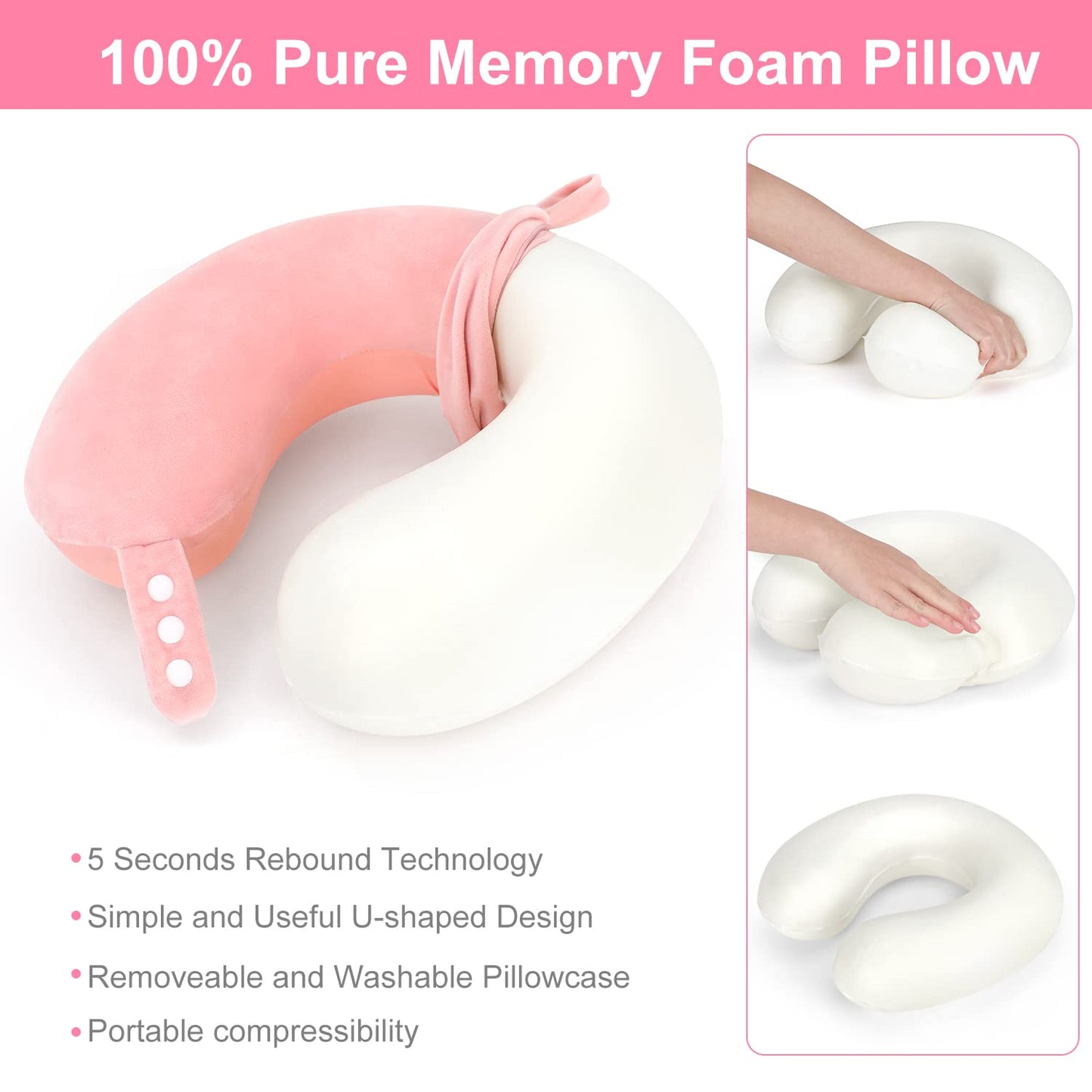 Travel Neck Pillow Pink