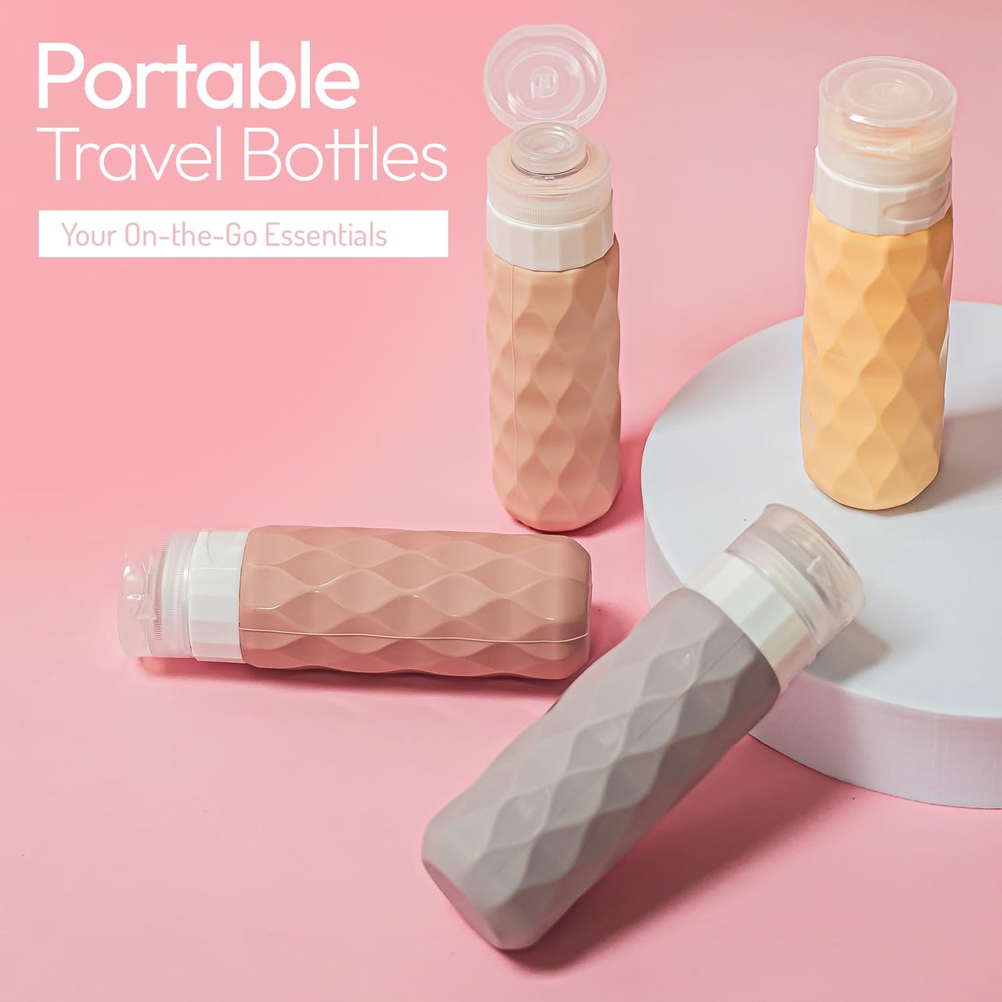 Silicone Travel Bottles Apricot