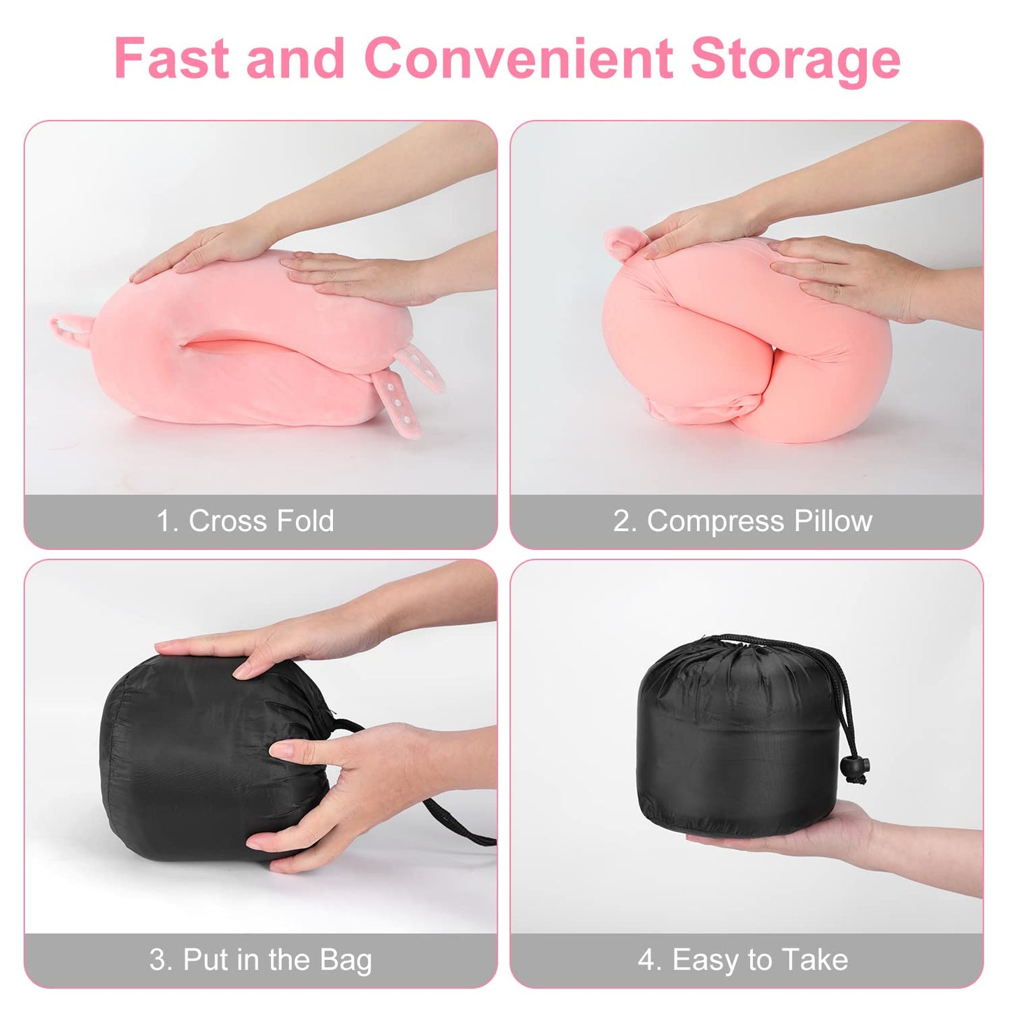 Travel Neck Pillow Pink