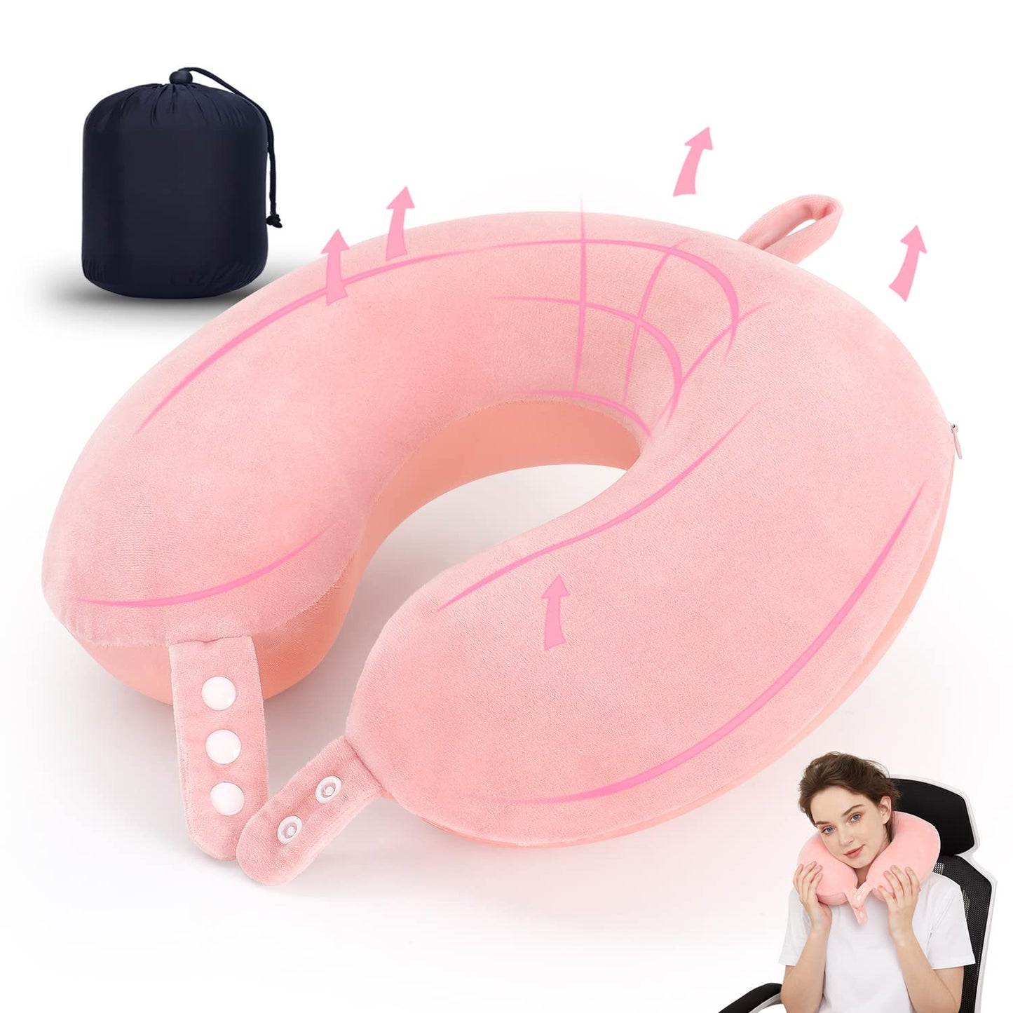 Travel Neck Pillow Pink