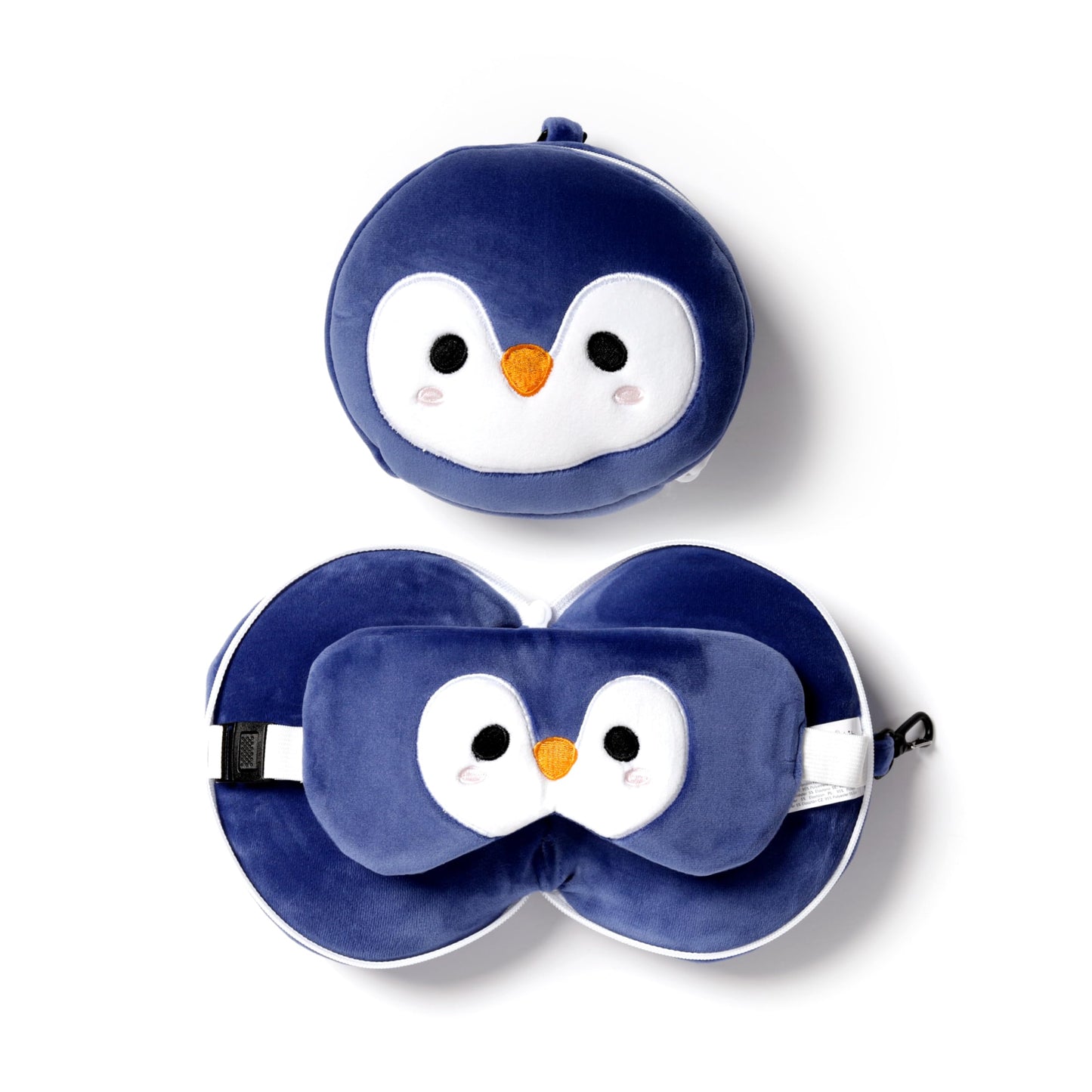 Penguin Round Plush Travel Pillow