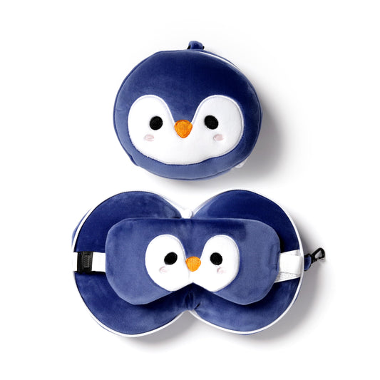 Penguin Round Plush Travel Pillow