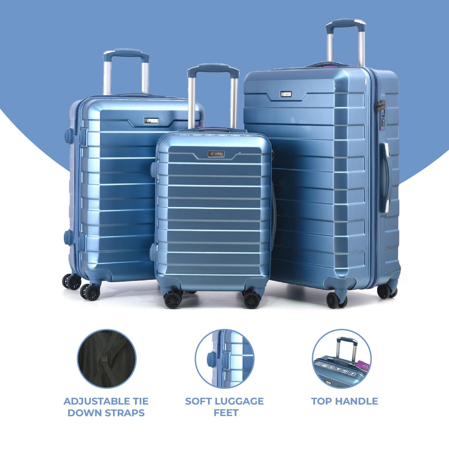 Suitcase Large Medium Size Blue