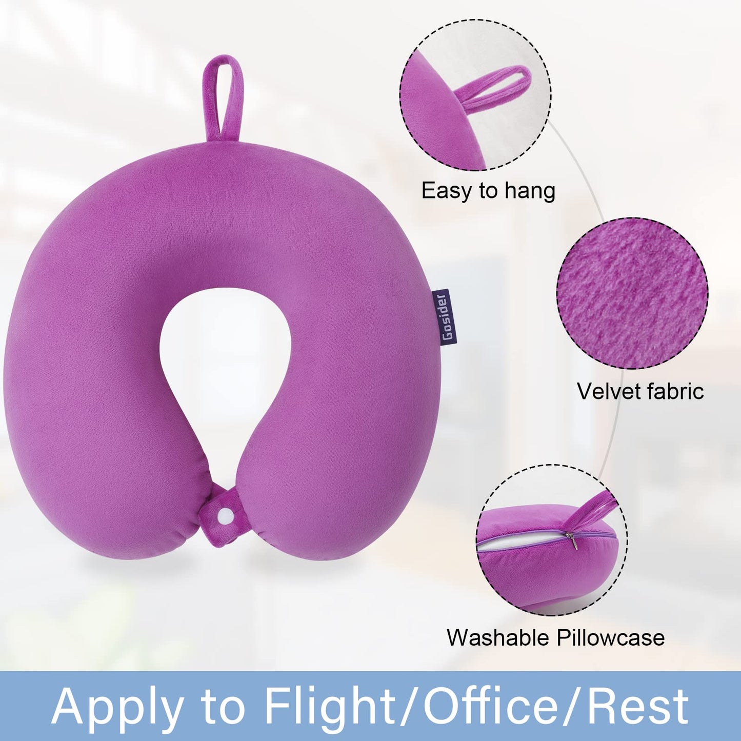 Purple Travel Pillow