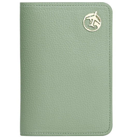 Leather Passport Wallet Green