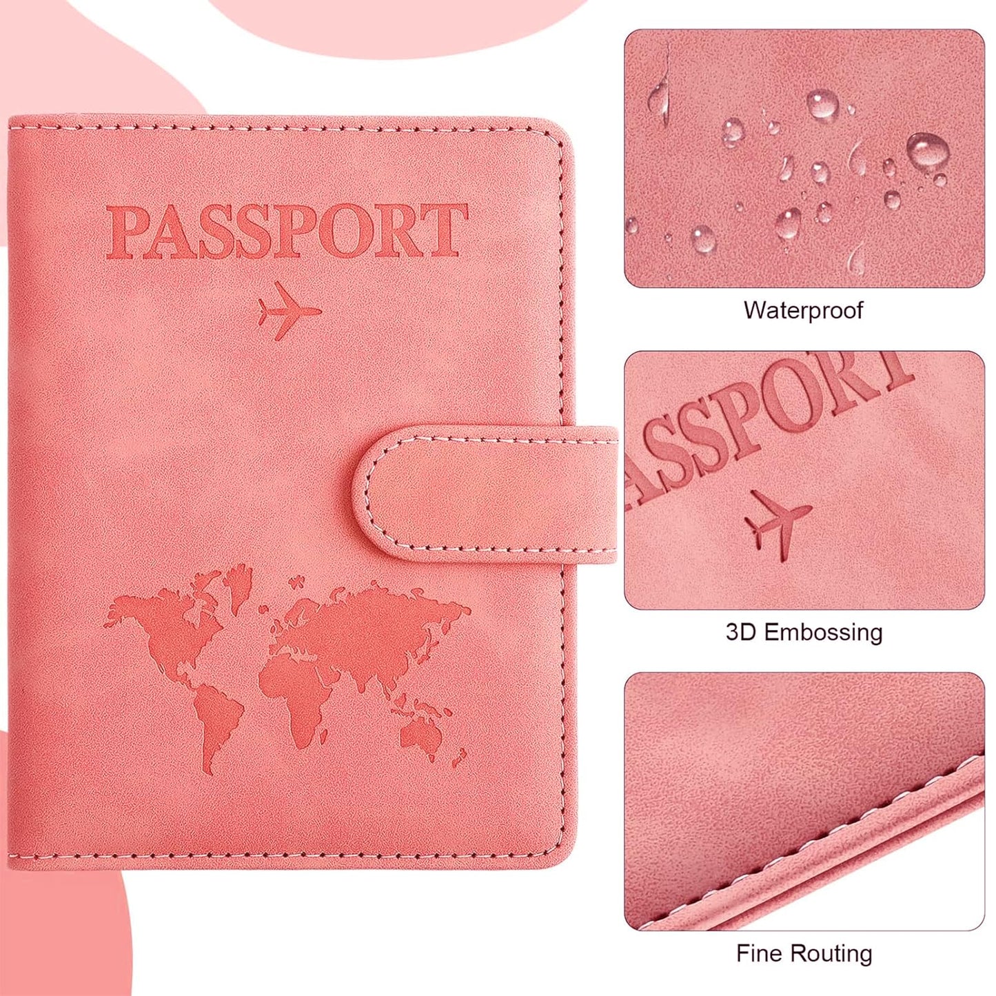 Passport Travel Wallet Pink