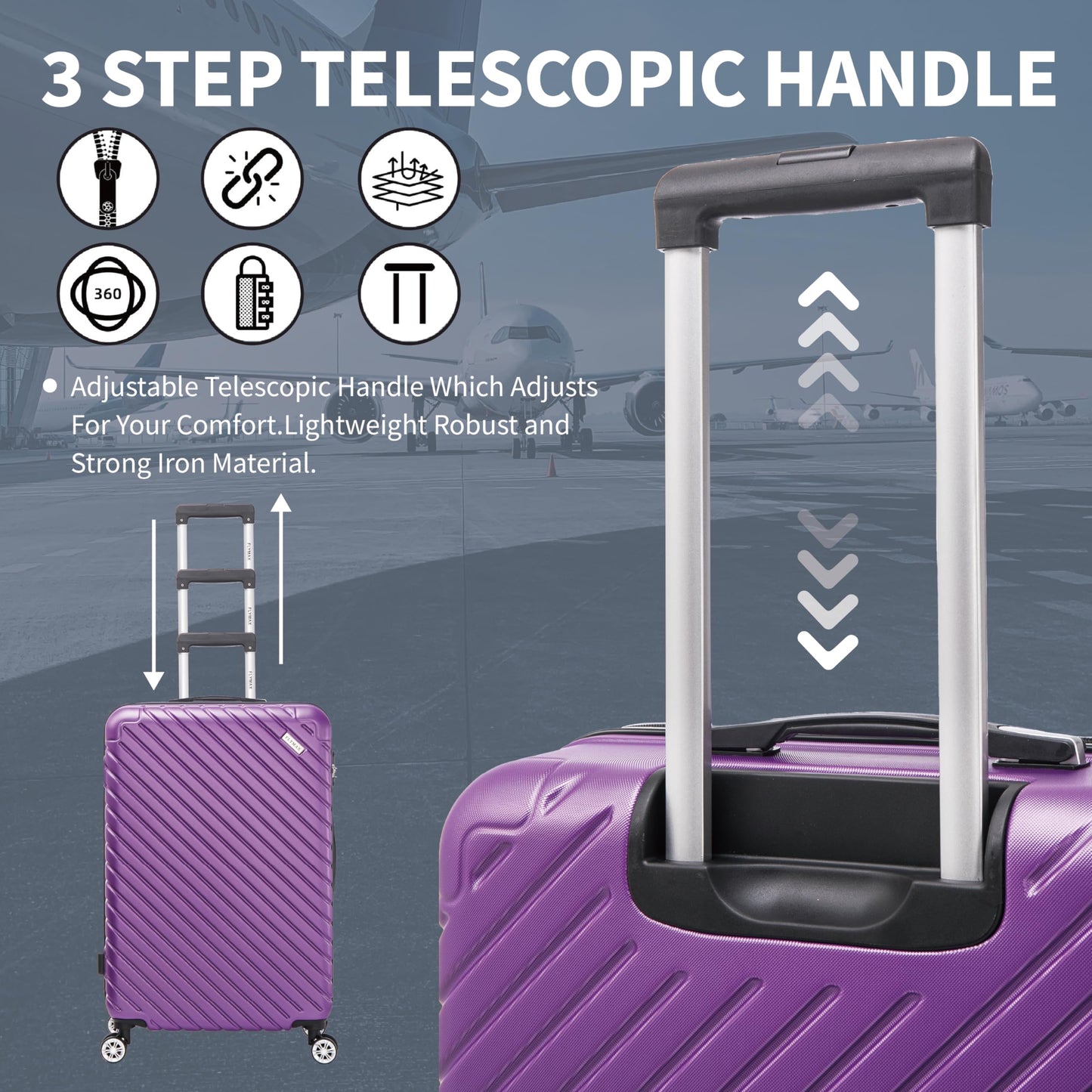 Suitcase Super Lightweight Purple