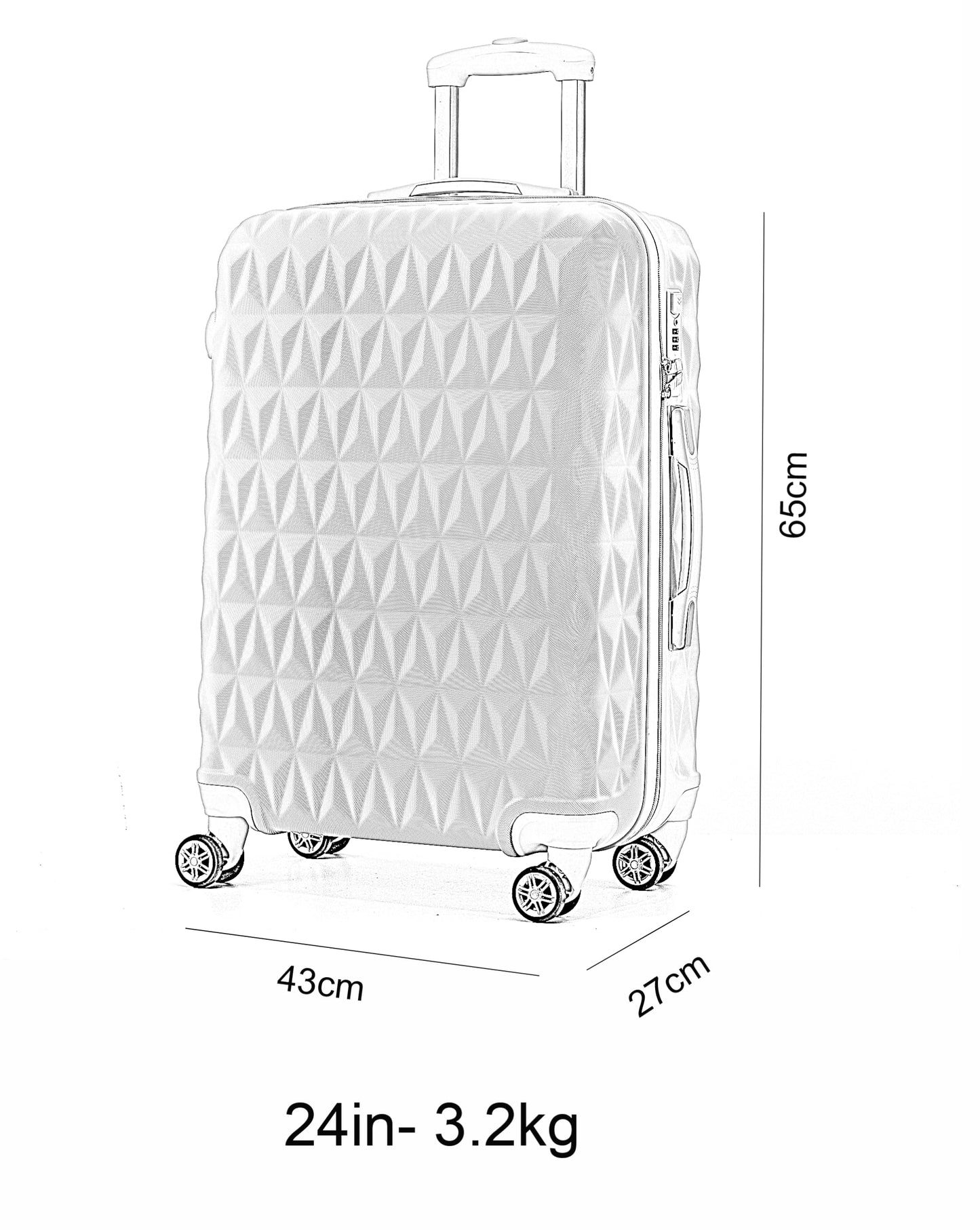 Travel Suitcases Lightweight Rose