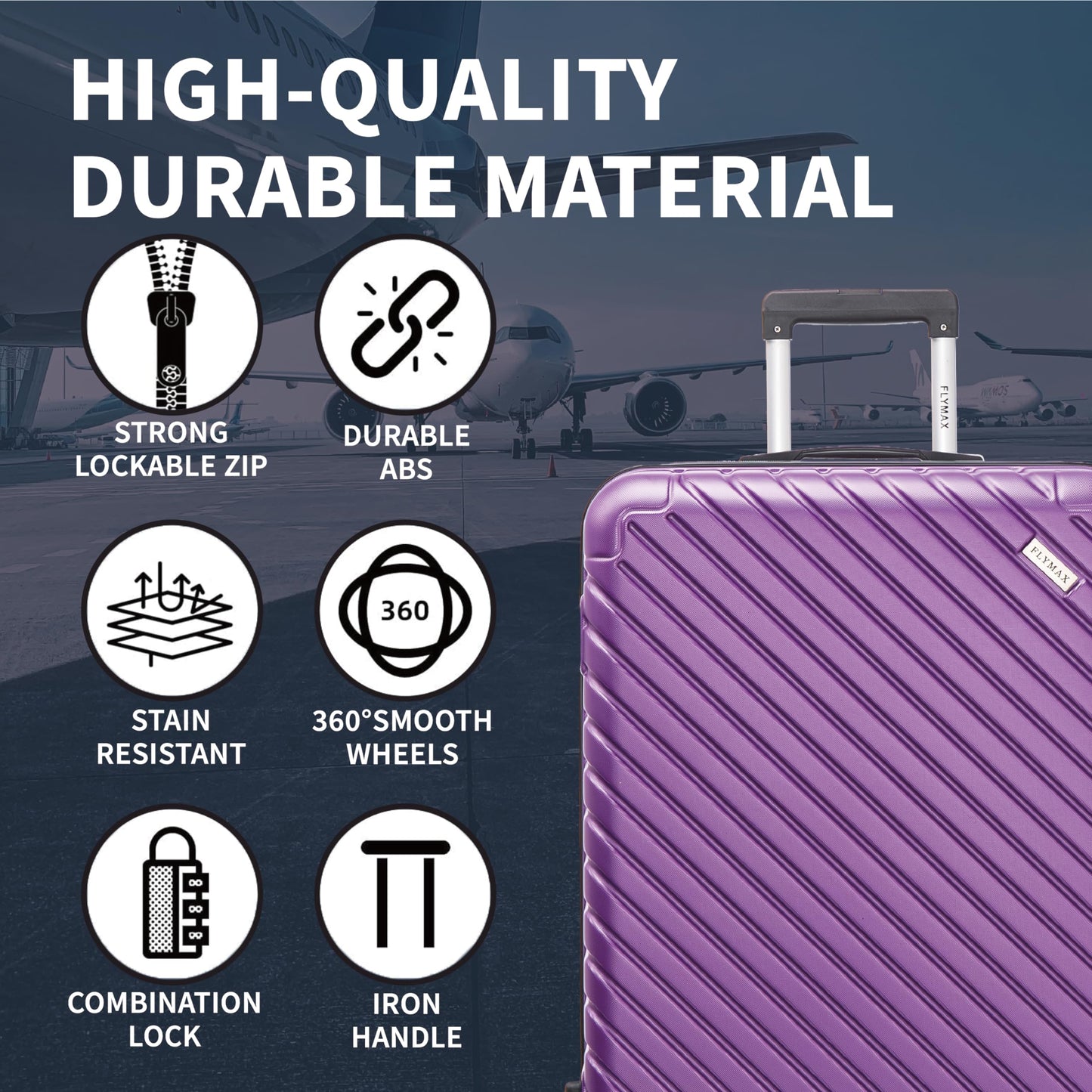 Suitcase Super Lightweight Purple